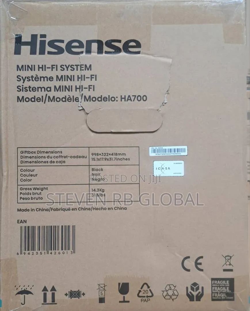 Hisense 810W 2.1CH Bluetooth Mini Hi-Fi System | HISAUD700HA (HA700)