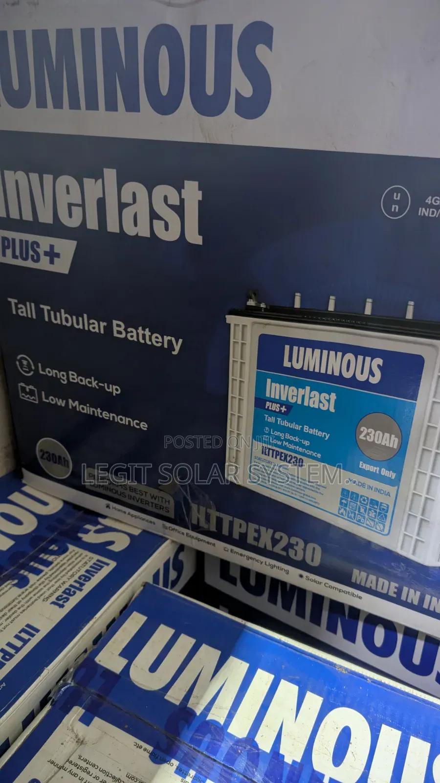 230ah Luminous Tubular Battery
