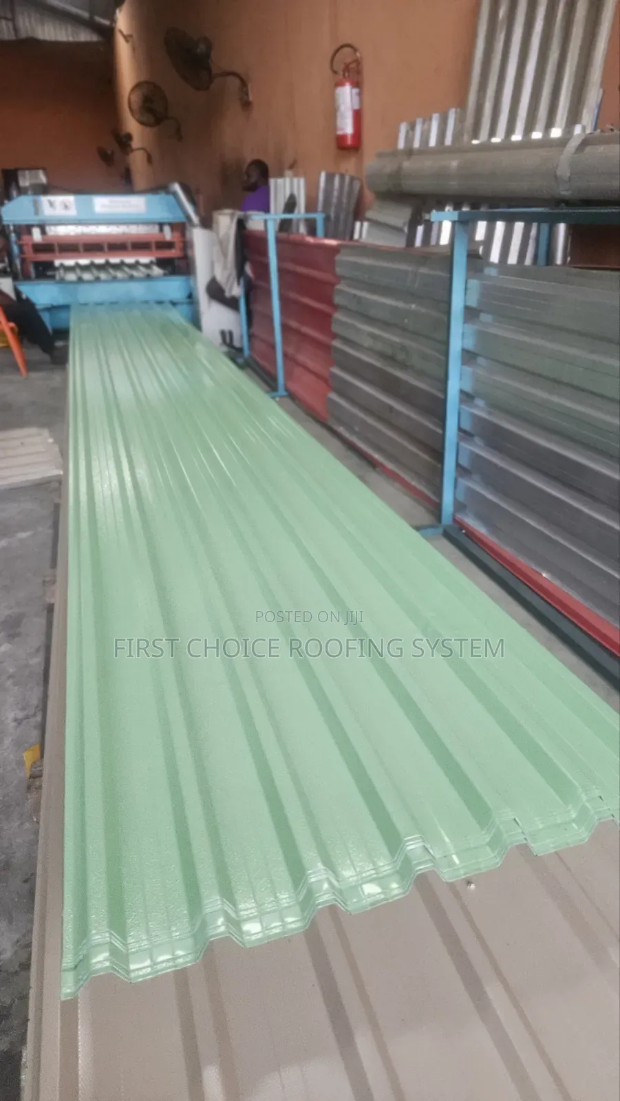 Pale Green Colour Oven Baked Pure Aluminium Roofing Sheets 0.55mm