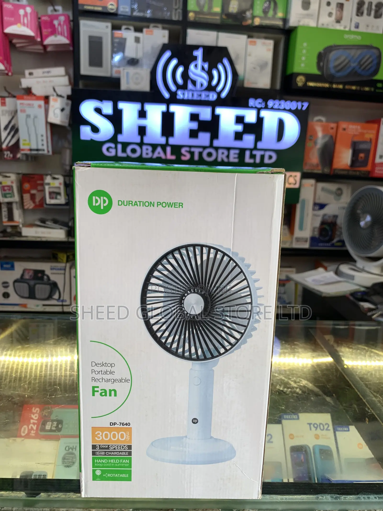 Dp Desktop Portable Rechargeable Fan