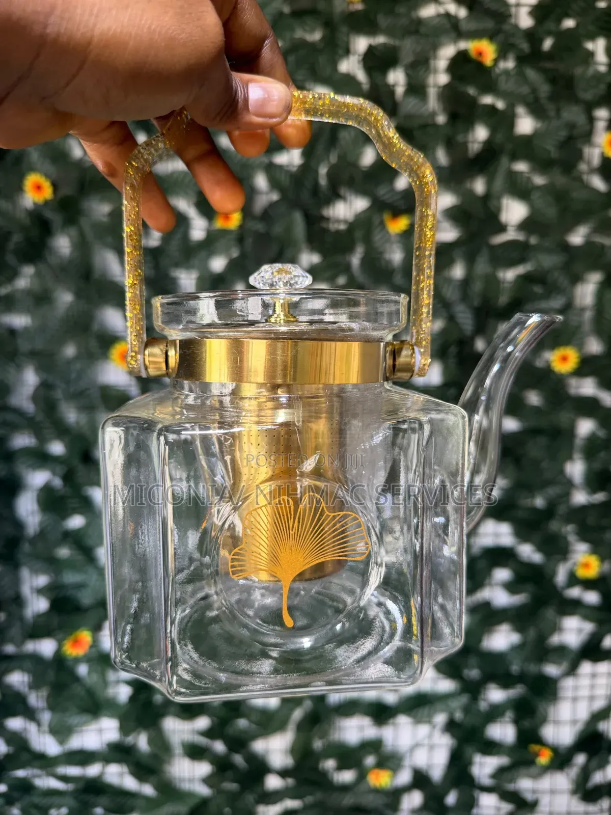Square Golden Teapot