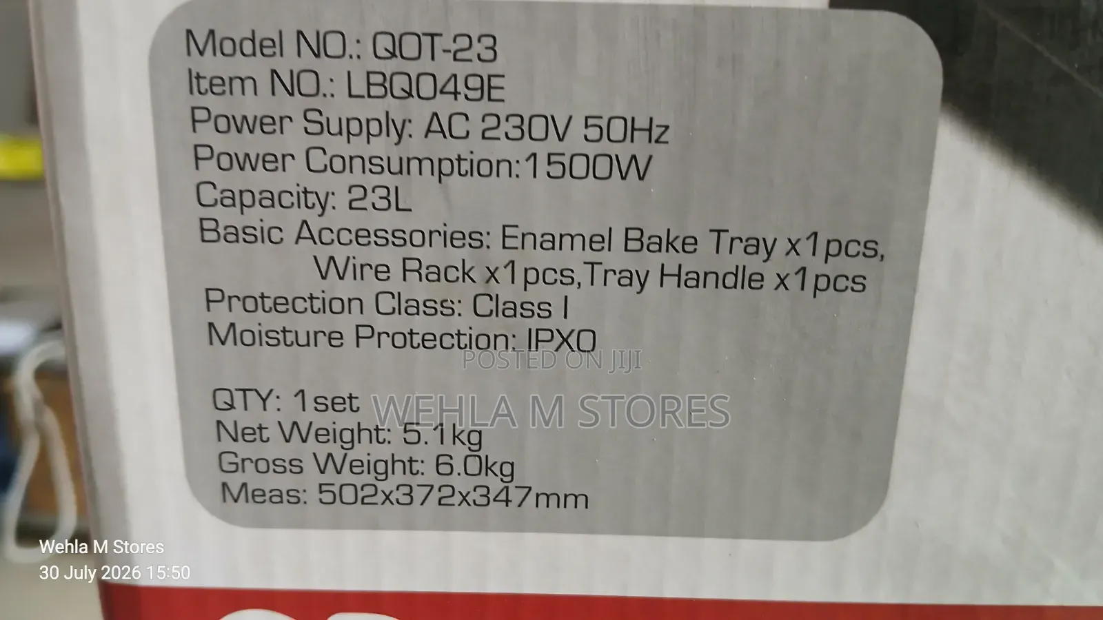 Qasa Oven Toaster Qot-23