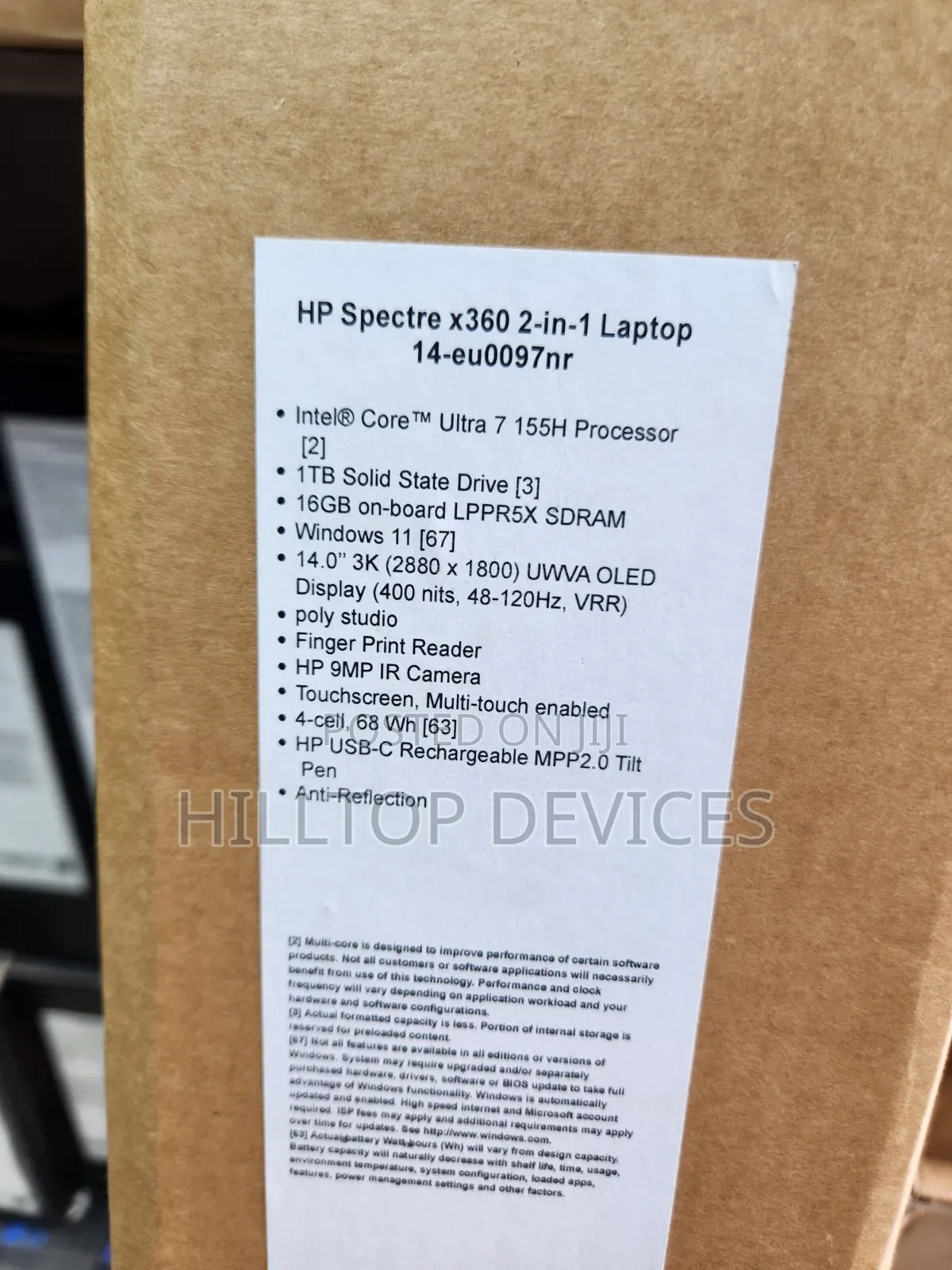 New Laptop HP Spectre X360 16GB Intel Core Ultra 7 SSD 1T