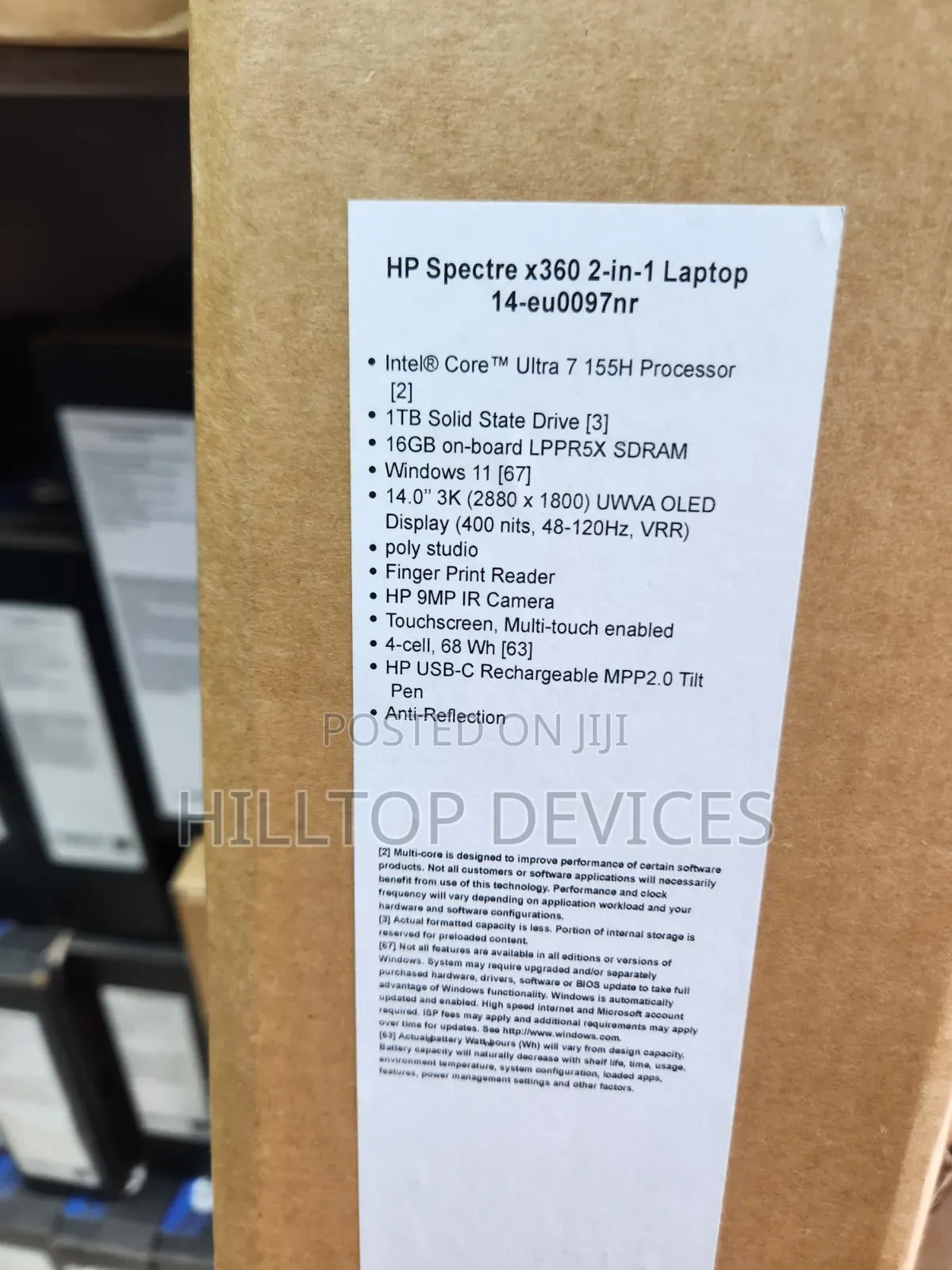 New Laptop HP Spectre X360 16GB Intel Core Ultra 7 SSD 1T