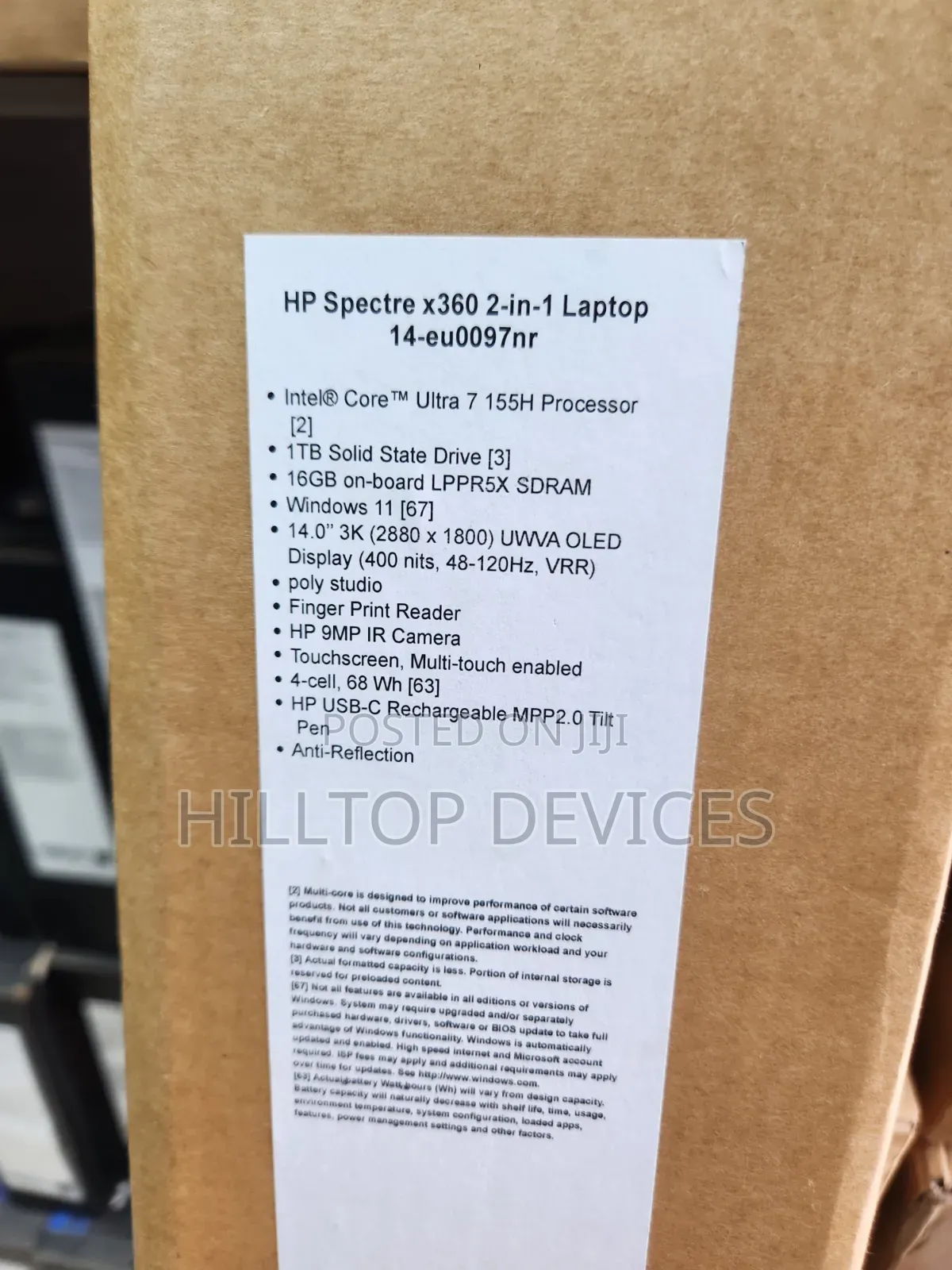 New Laptop HP Spectre X360 16GB Intel Core Ultra 7 SSD 1T