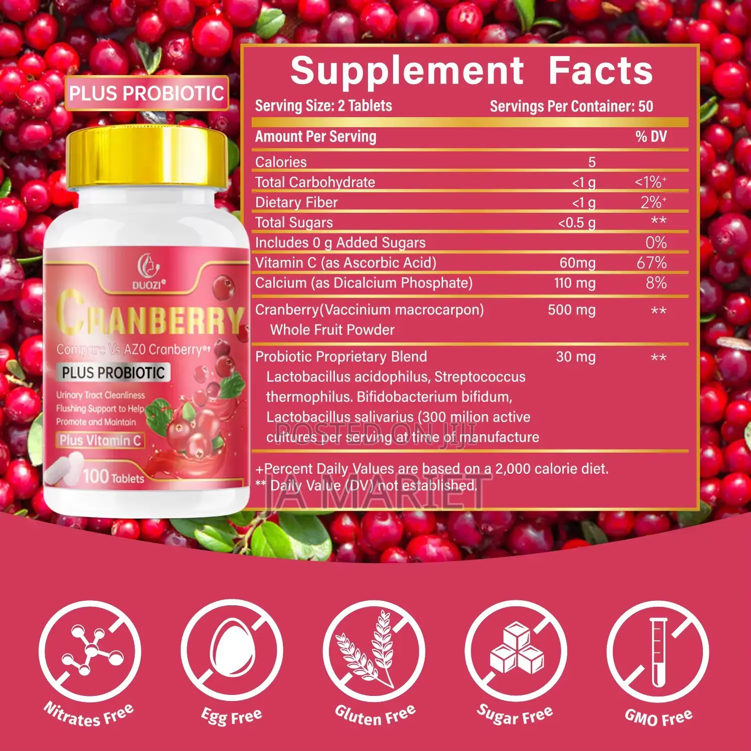 Cranberry Plus Probiotic + Vitamin C