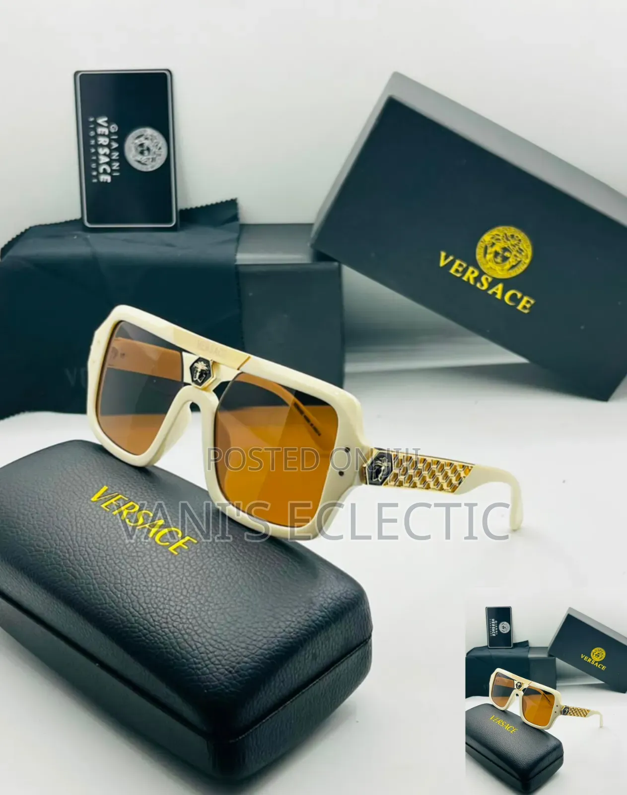 Versace Bold Rectangular Sunglasses