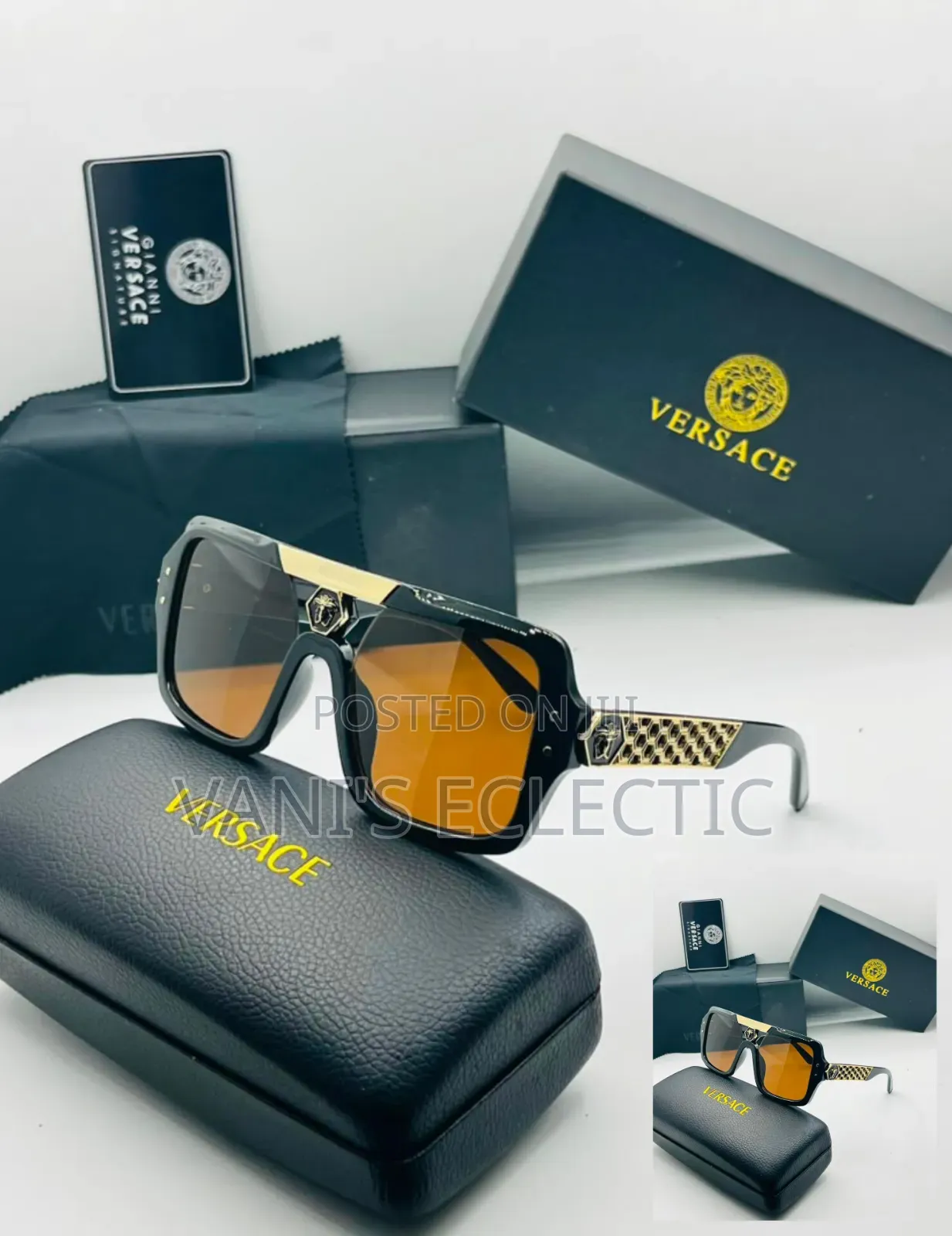Versace Bold Rectangular Sunglasses