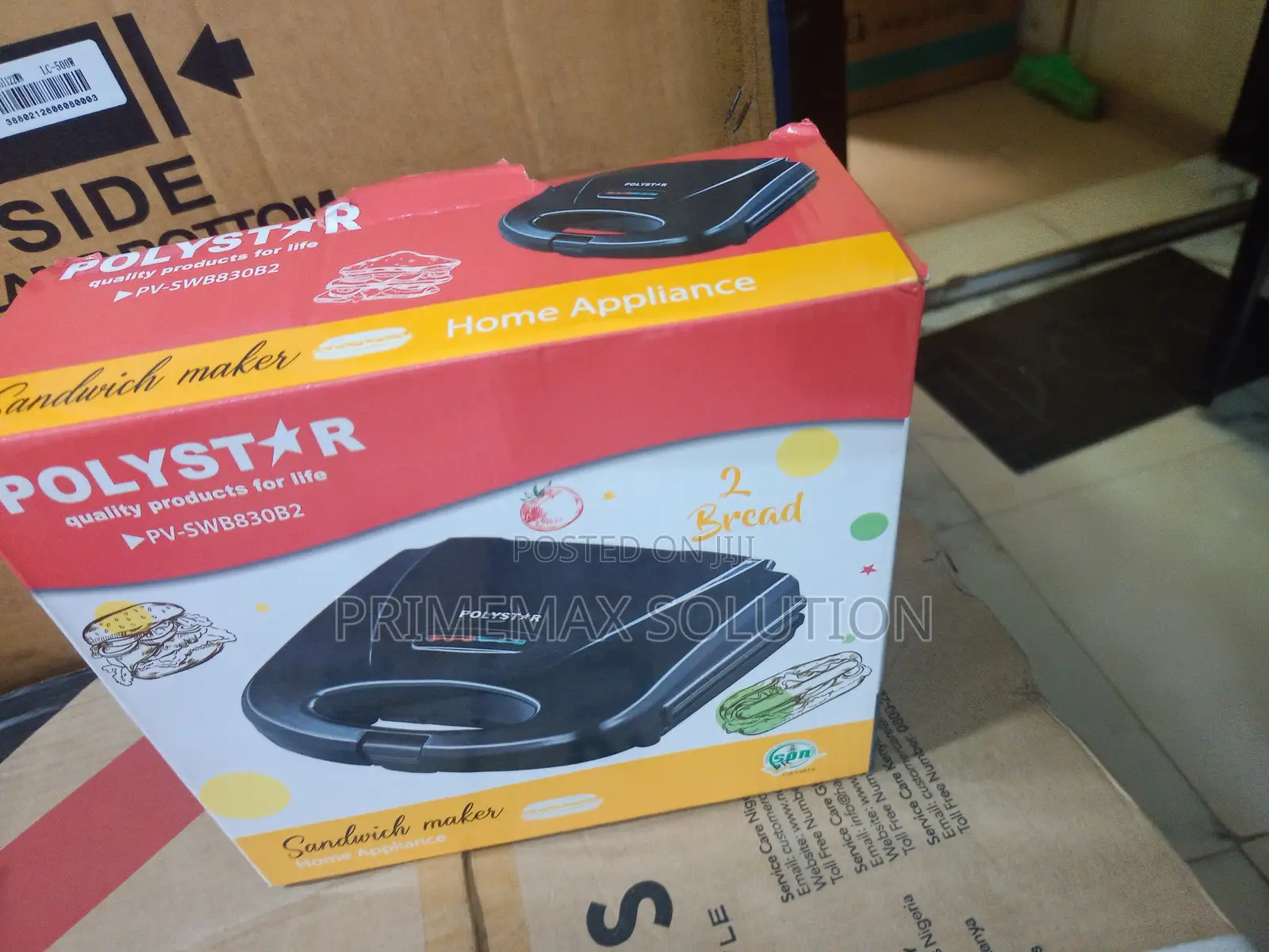 Crispy Triangle Toast Maker – Polystar 750W Sandwich Press