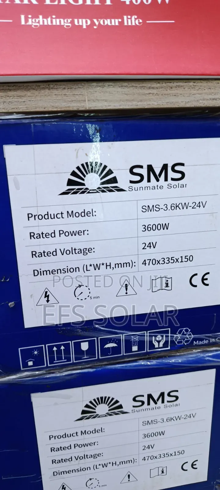 SMS 3.6kVA 24V Hybrid Solar Inverter – 3600W Pure Sine Wave