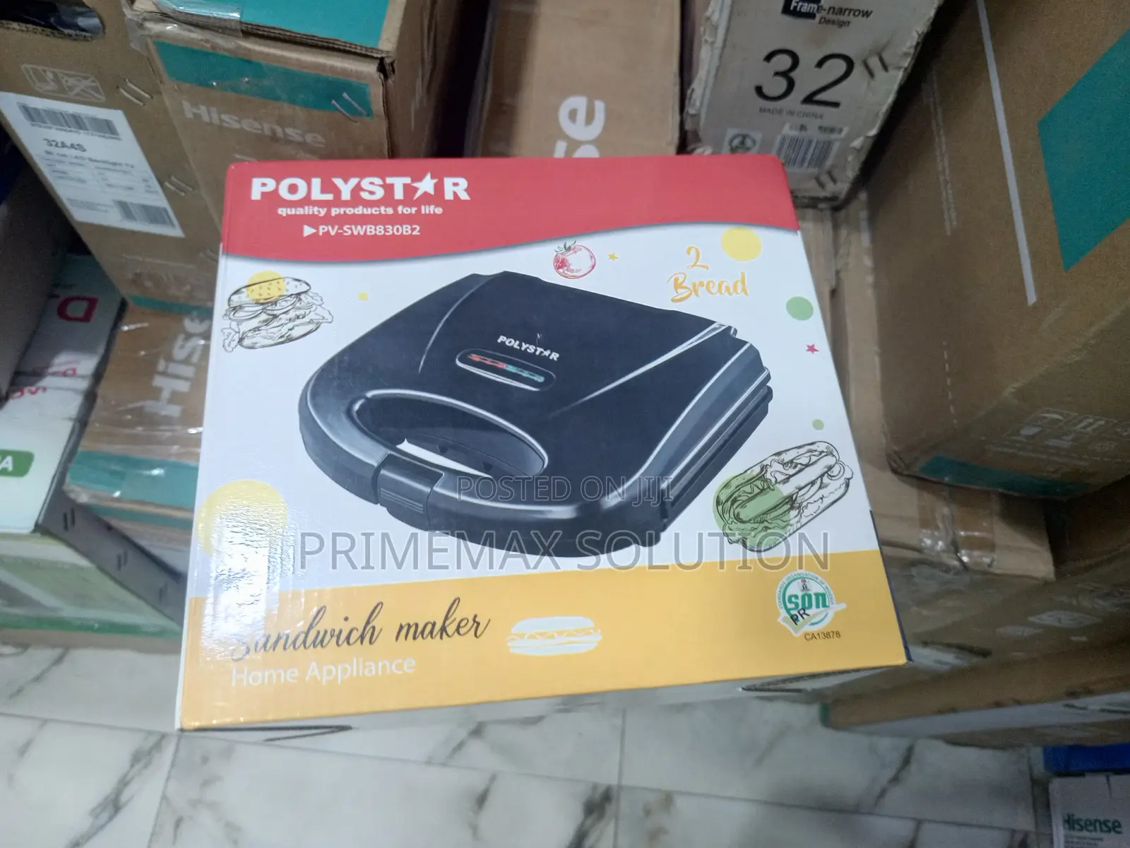 Family Breakfast Made Simple: Polystar 2-Slice Sandwich Maker