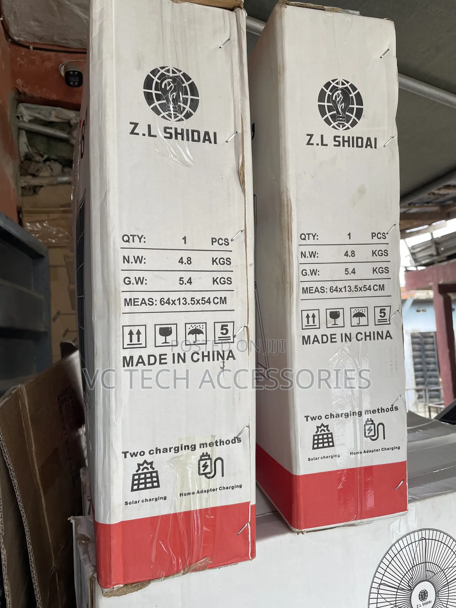 ZL SHIDAI Rechargeable Solar Fan With Panel