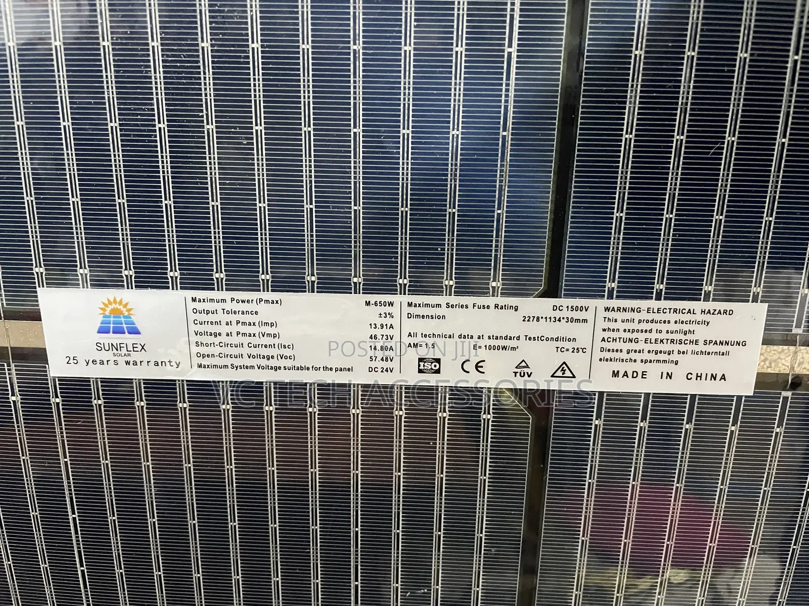 650w Sunflex Panel