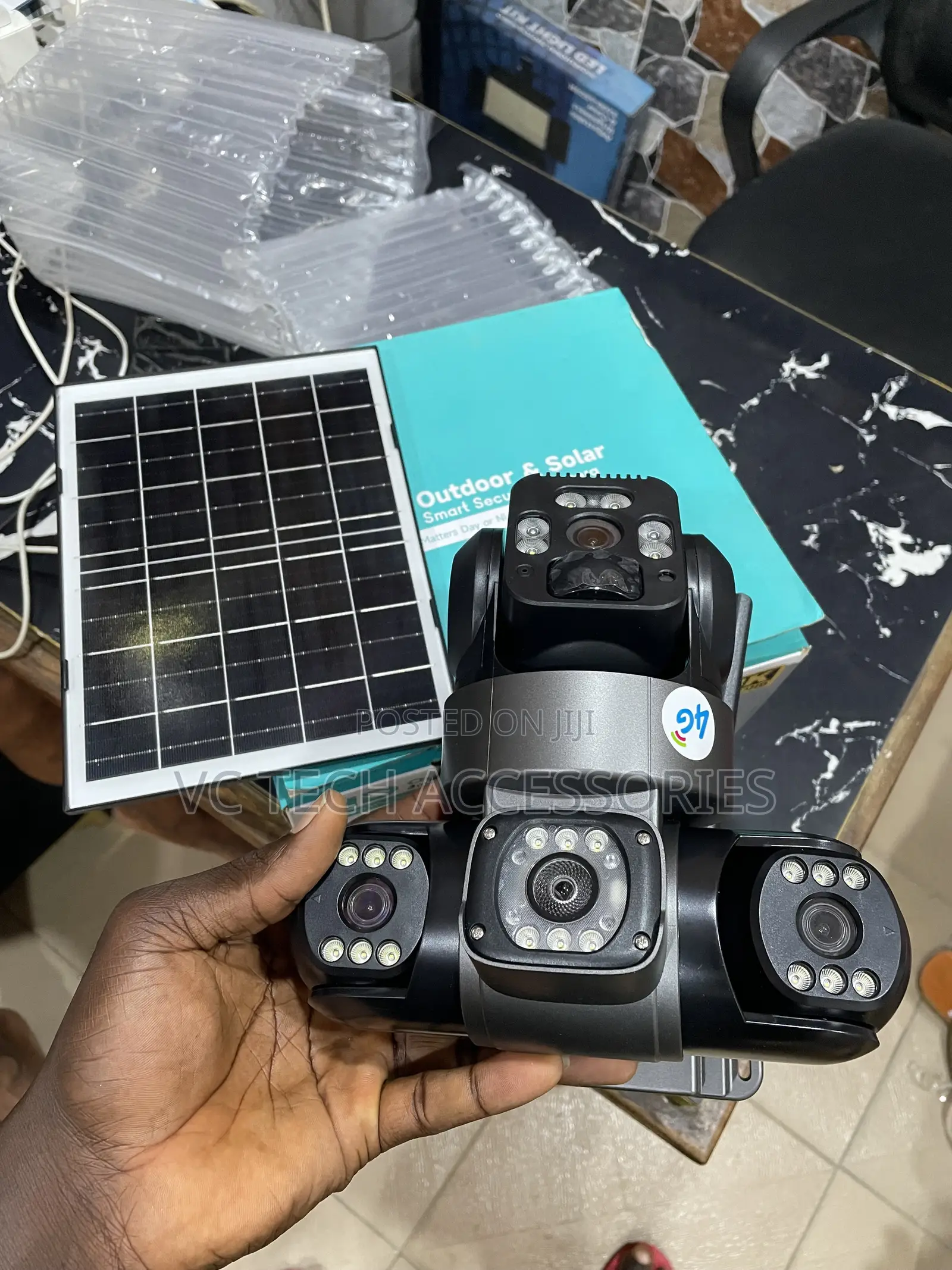 HD Outdoor Smart Solar Security Camera 3 Lens