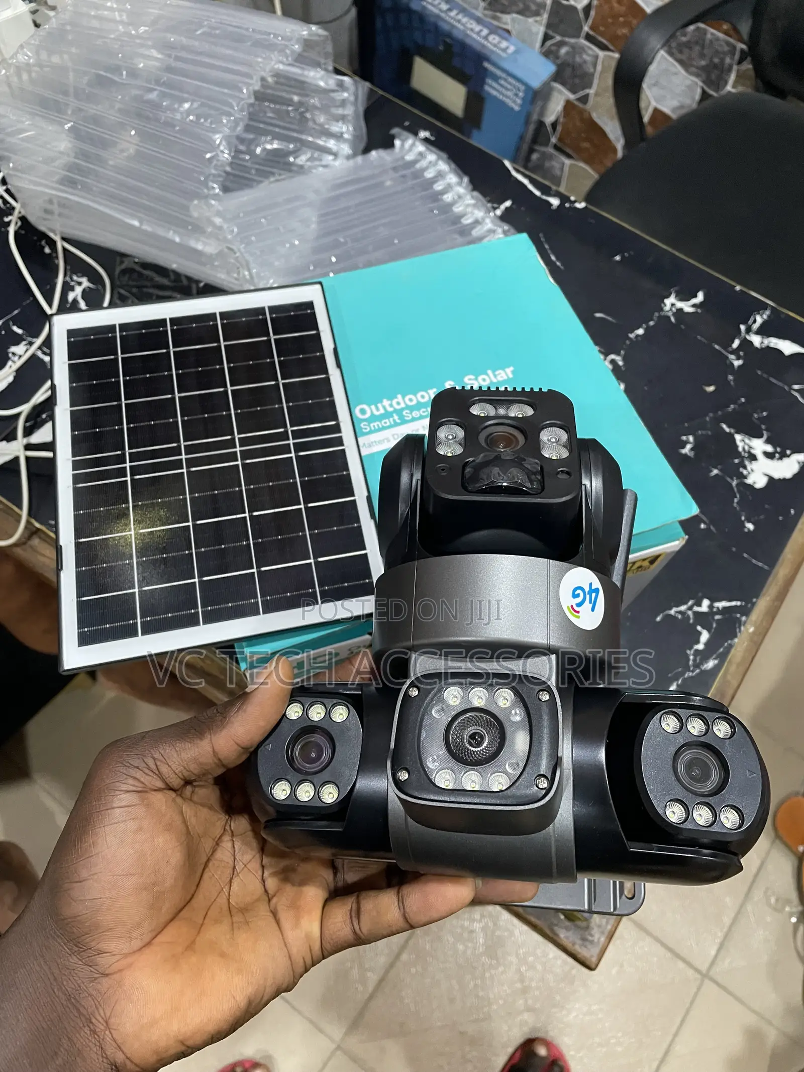 HD Outdoor Smart Solar Security Camera 3 Lens