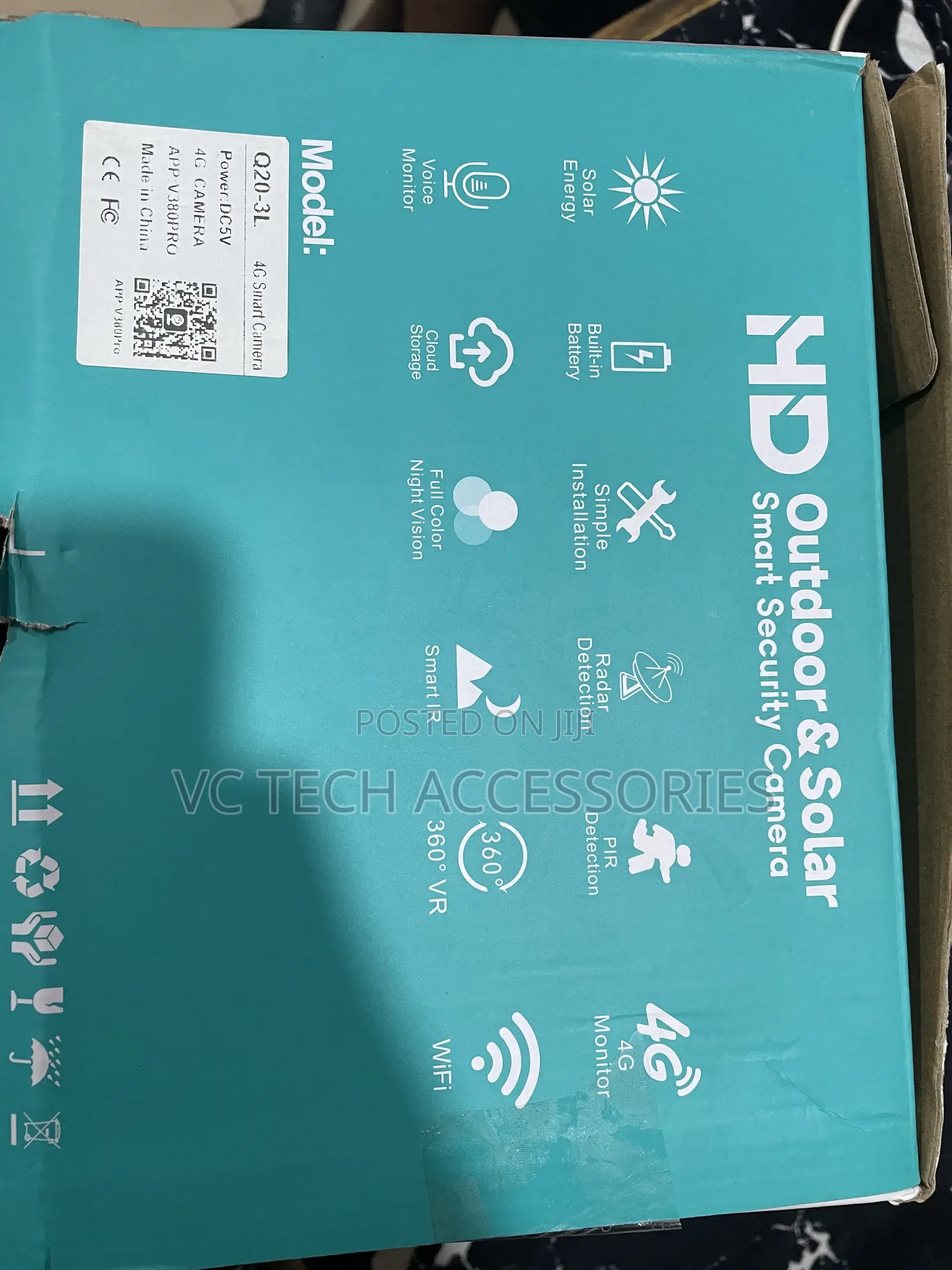 HD Outdoor Smart Solar Security Camera 3 Lens
