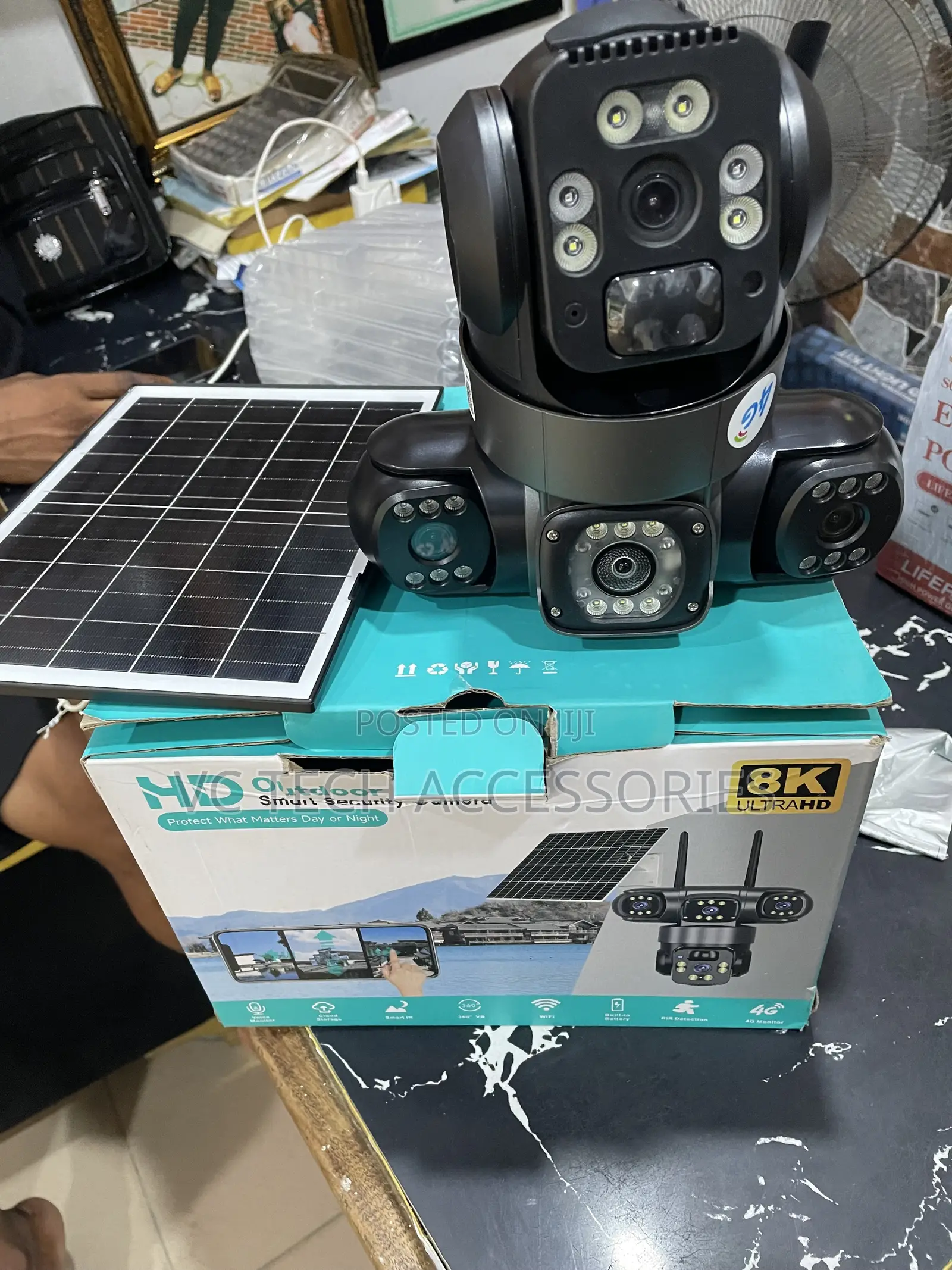 Solar Smart Security Camera 3 Lens