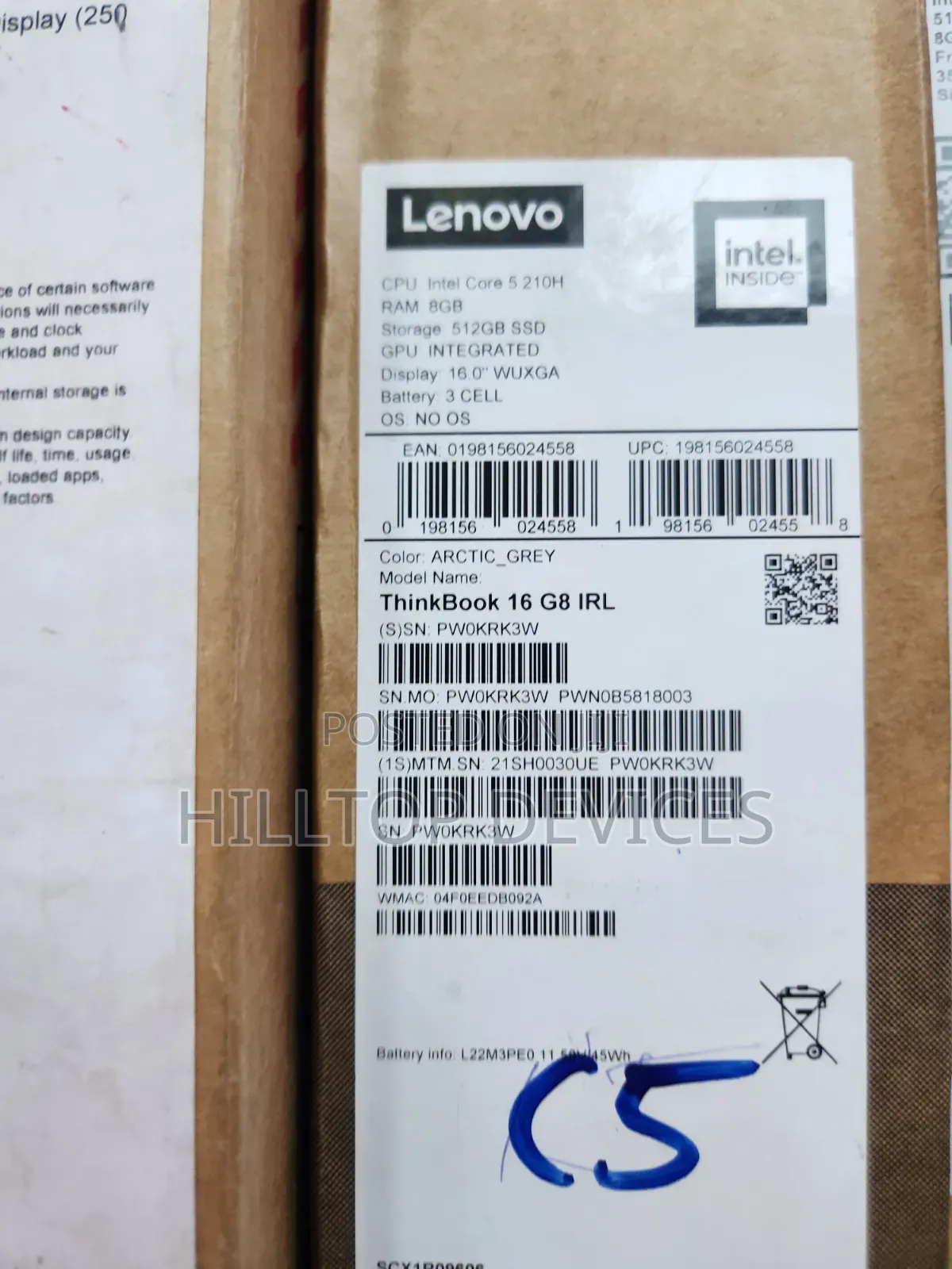 New Laptop Lenovo ThinkBook 15 8GB Intel Core 5 SSD 512GB
