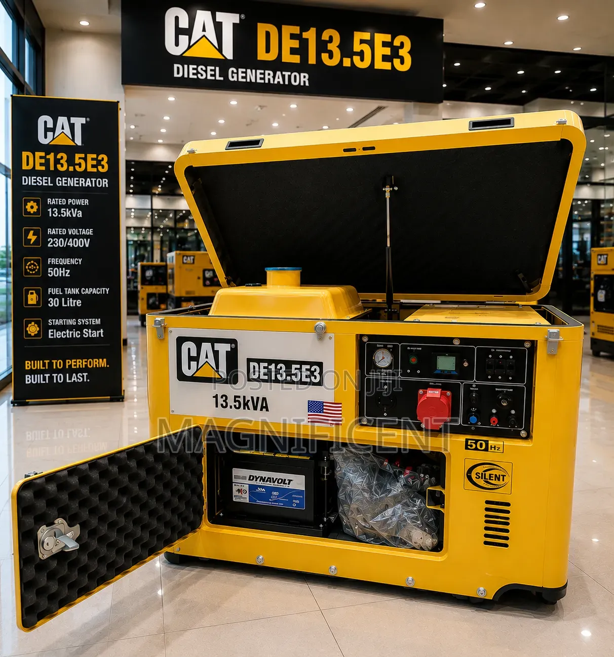 CAT DE13.5E3 Diesel Generator – 13.5kVA Silent Electric Start