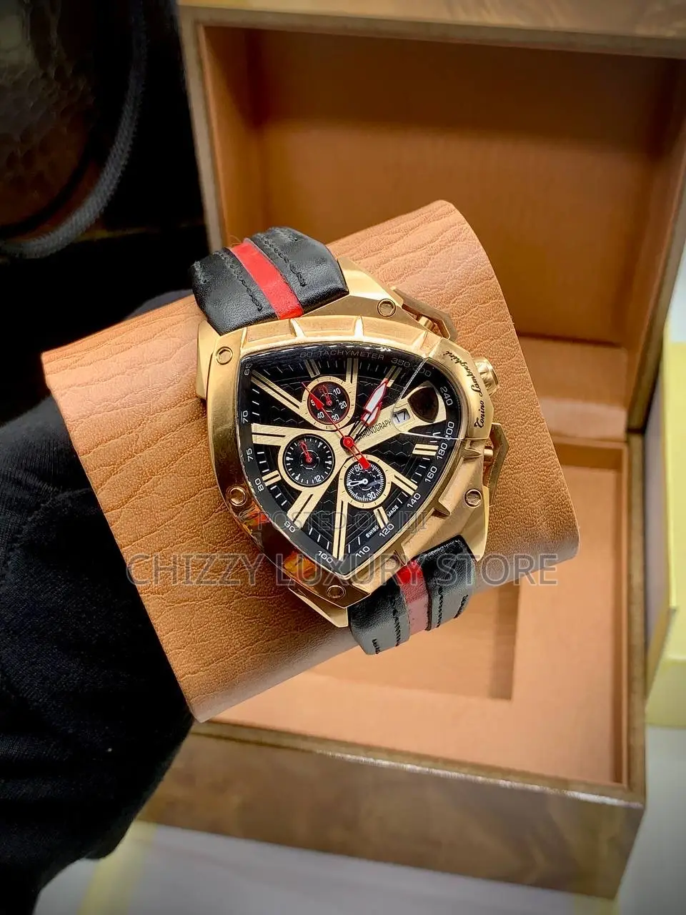 Lamborghini Quality Luxury Men Automatic Engine Wristwatch