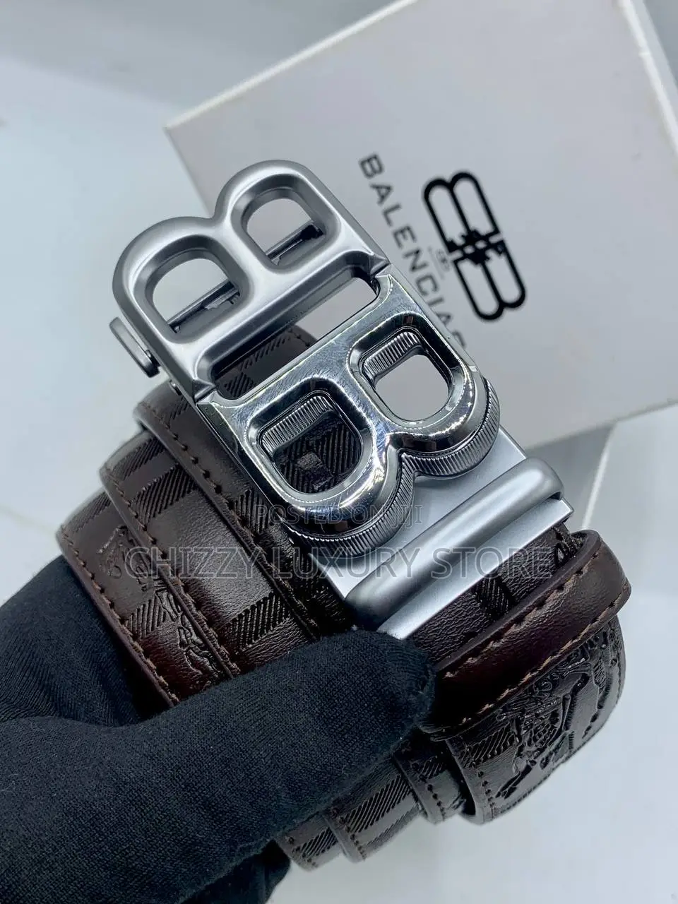 Balenciaga Quality Luxury Men Genuine Leather Belt