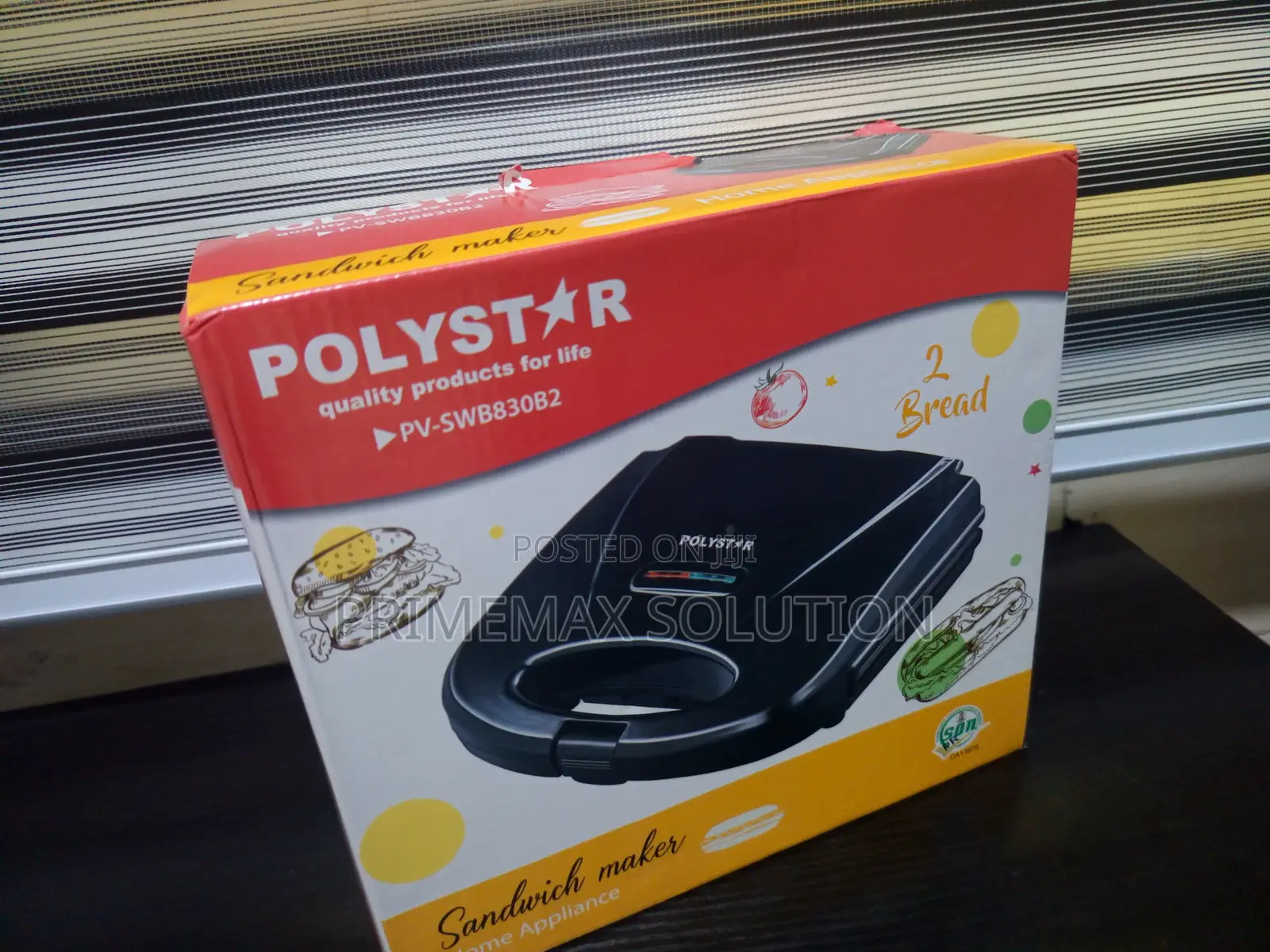 Polystar 750W 2-Slice Triangle Toaster for Busy Mornings