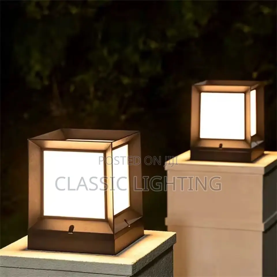 Modern E27 Led Outdoor Post Light Column Pier 220V Pillar Cap Lights