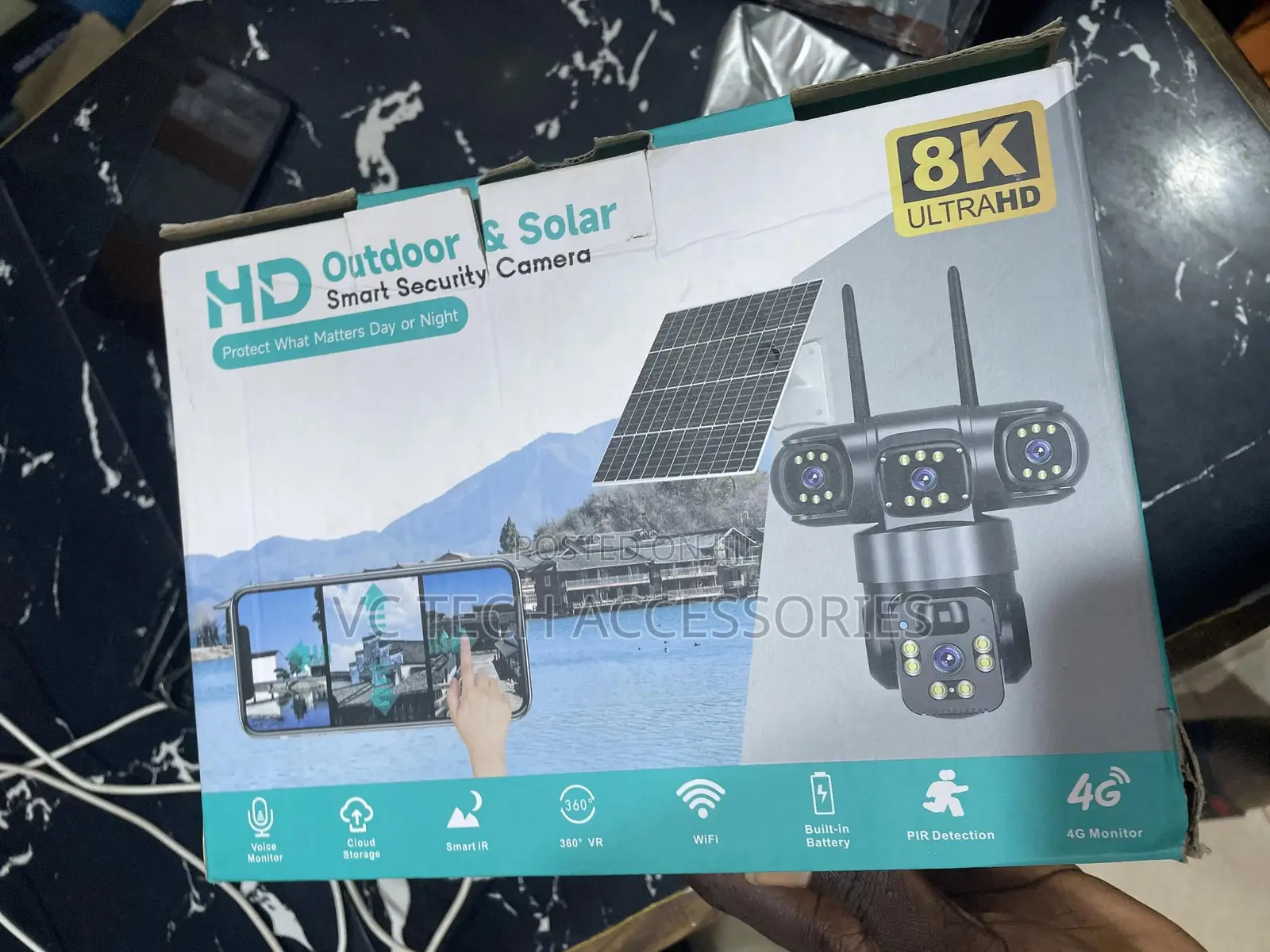 Solar Smart Security Camera 3 Lens