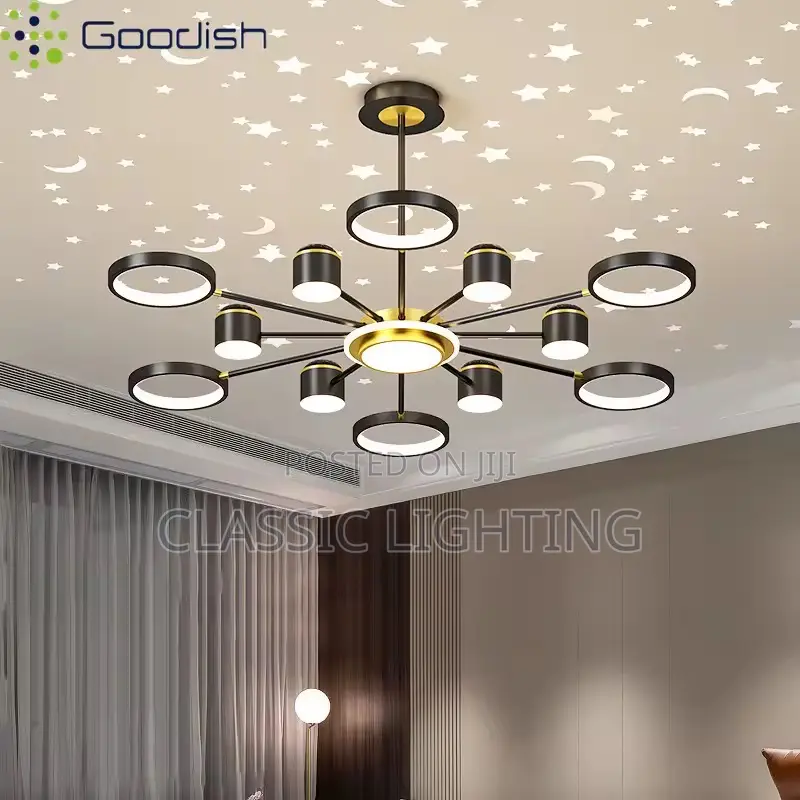 Modern Luxury Stylish Starry Sky Ring Atmosphere LED Pendant Lights