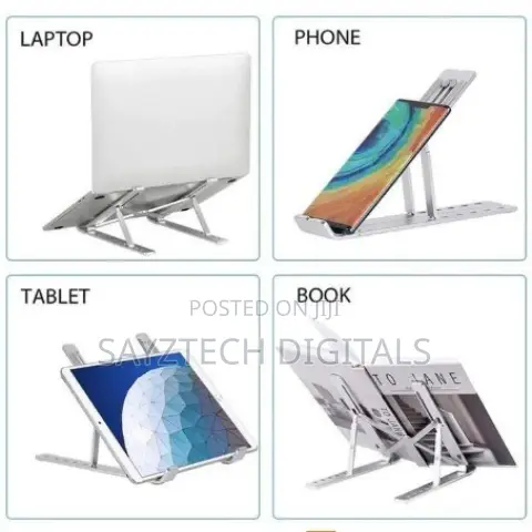 Foldable Metal Laptop Stand With Detachable Fan