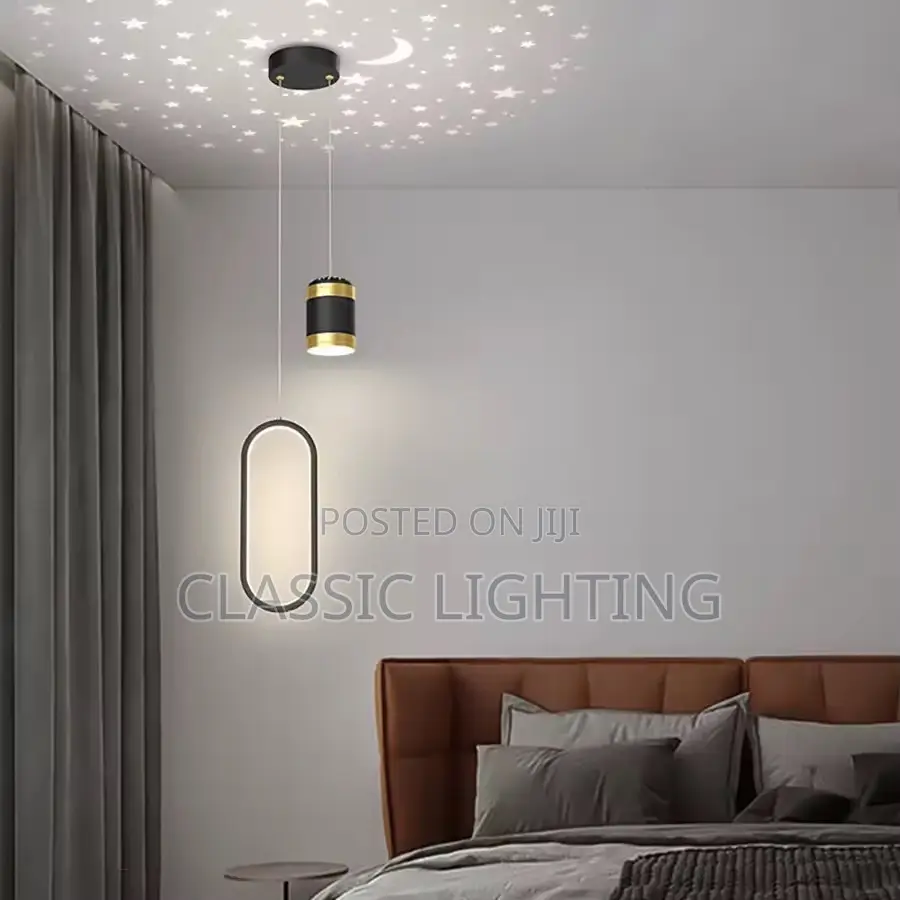 Star Projection Bedside Lamp Ceiling Hanging Ceiling Lamps for Bedroom
