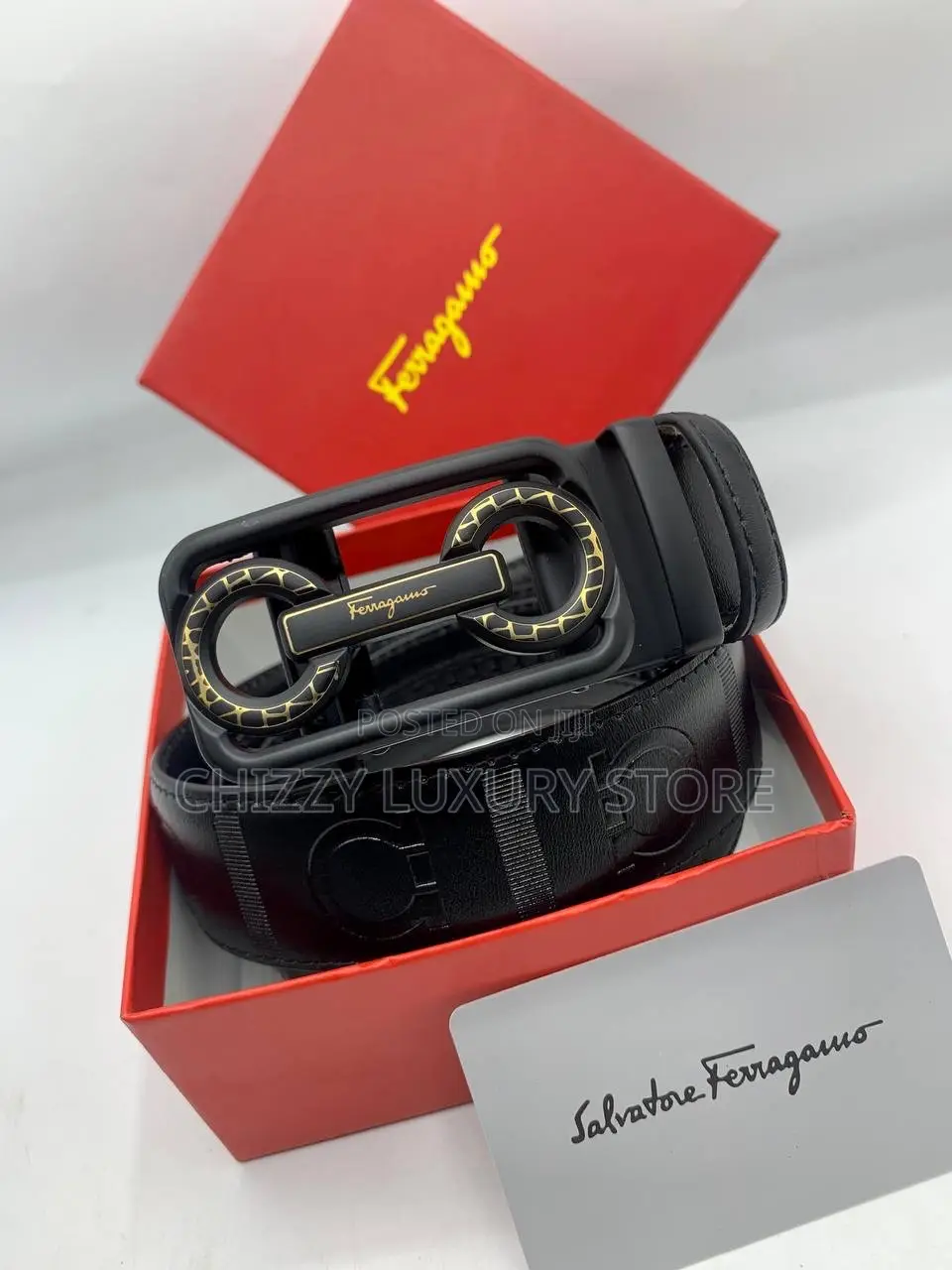 Ferragamo Quality Luxury Men Genuine Leather Belt