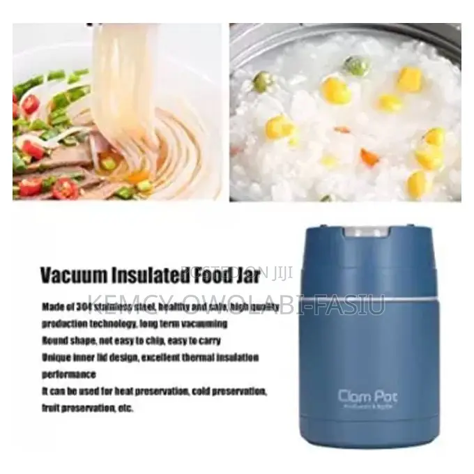 Clam Pot SUS 304 Hot and Cold Stainless Food Flask - 1000ml