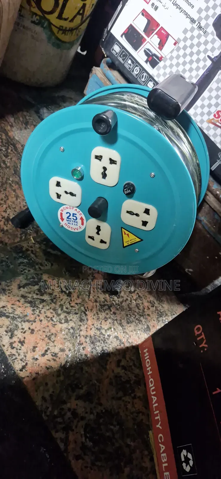 25mtrs Portable Extension Cable Reel