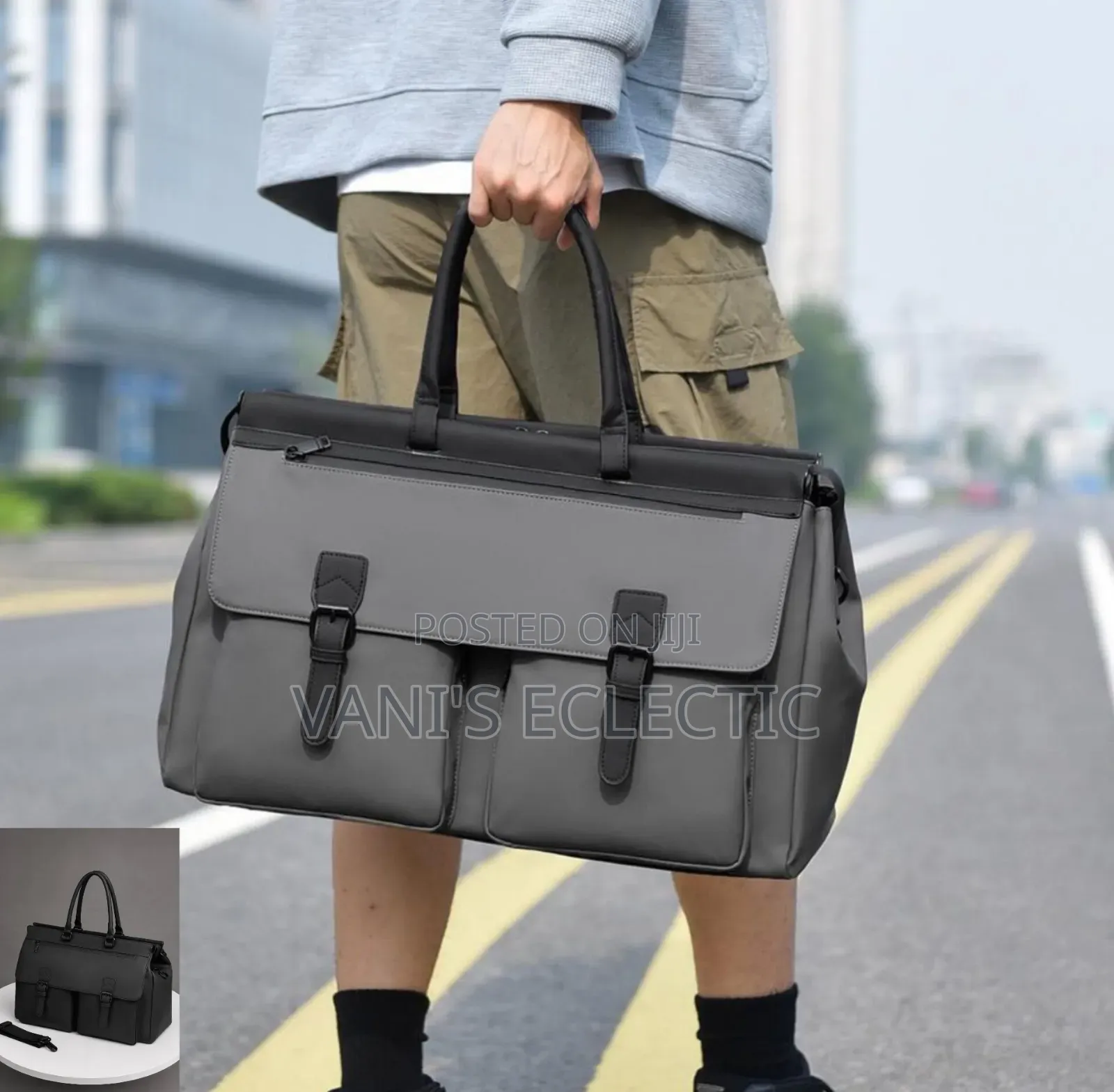Tristan Travel Weekender Bags (Leather Duffle Bags)