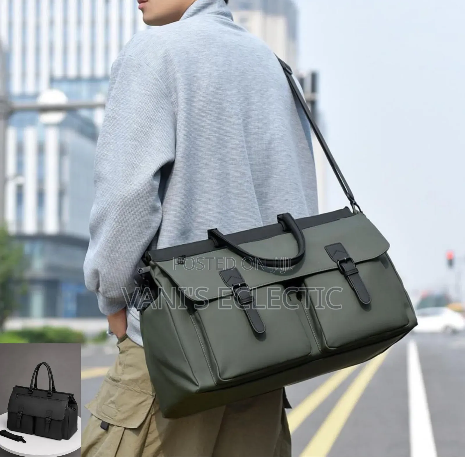 Tristan Travel Weekender Bags (Leather Duffle Bags)