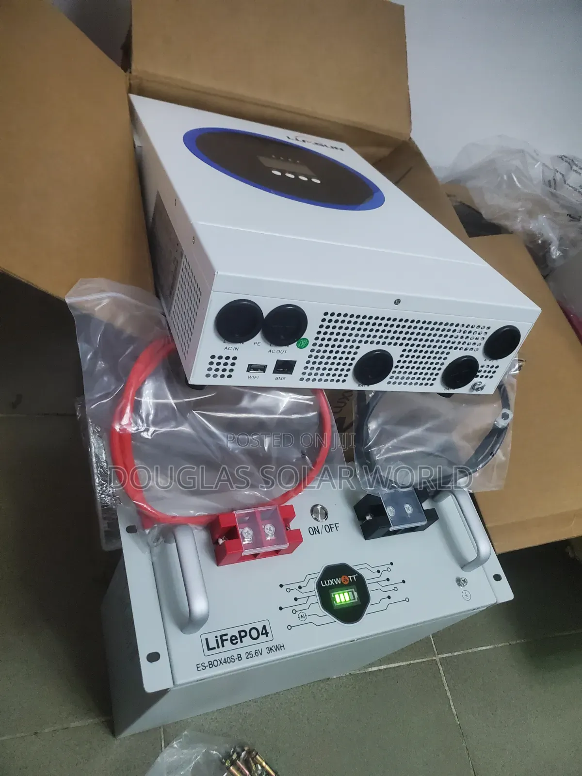 4.2kVA 24V Hybrid Inverter 3kWh Lithium Battery Solar System Set-Up