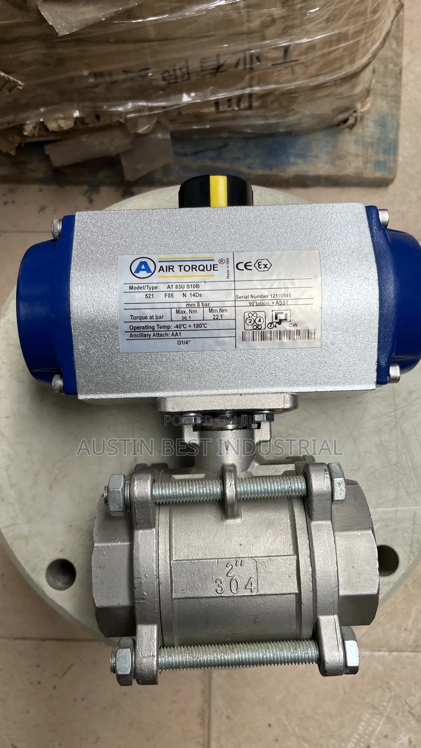 2” Pneumatic Actuator Ball Valve