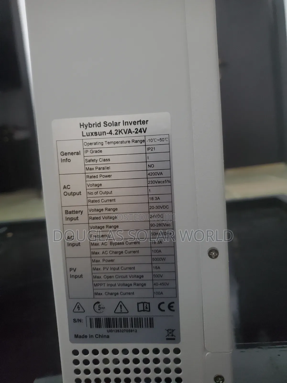 Luxsun 4.2kVA 24V Pure Sine Wave Hybrid Inverter
