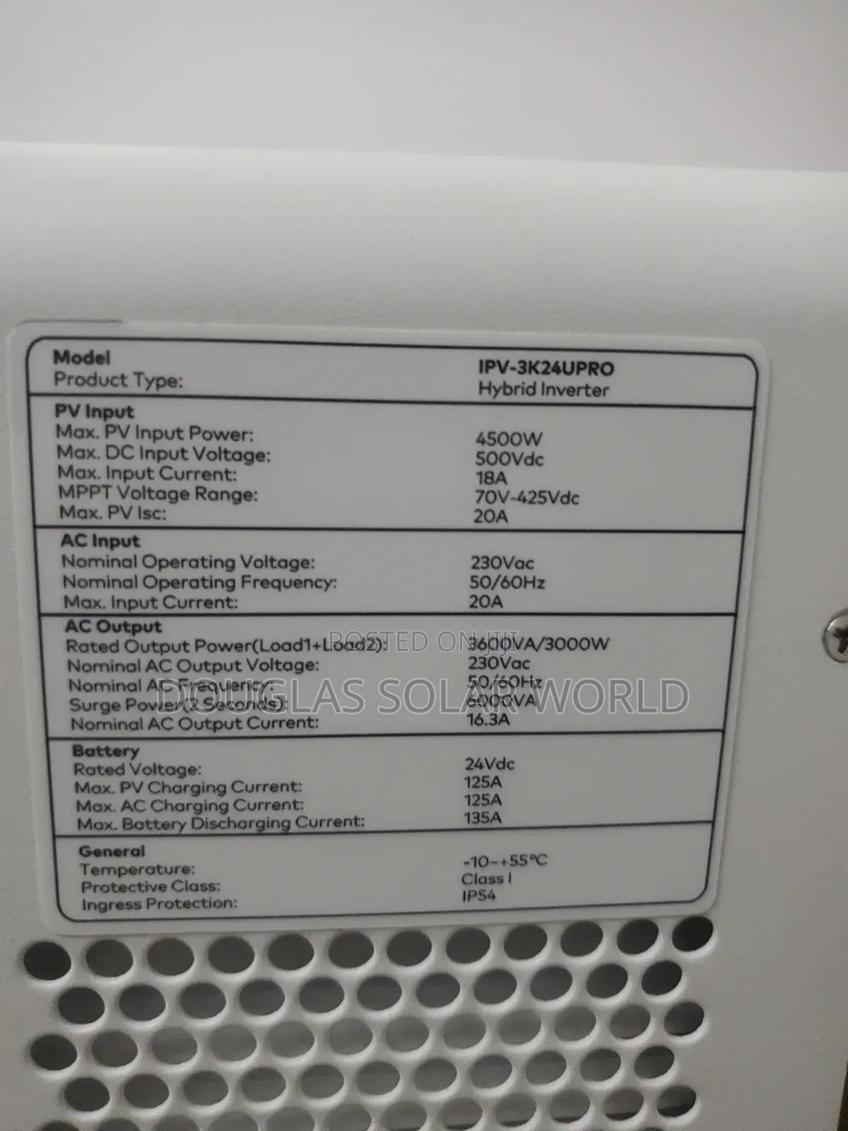 Itel 3.6kVA 24V Pure Sine Wave Hybrid Inverter