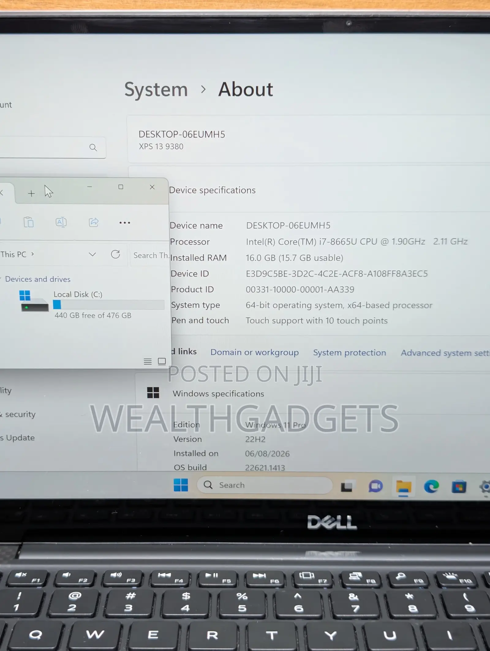 Laptop Dell XPS 13 9380 16GB Intel Core i7 SSD 512GB