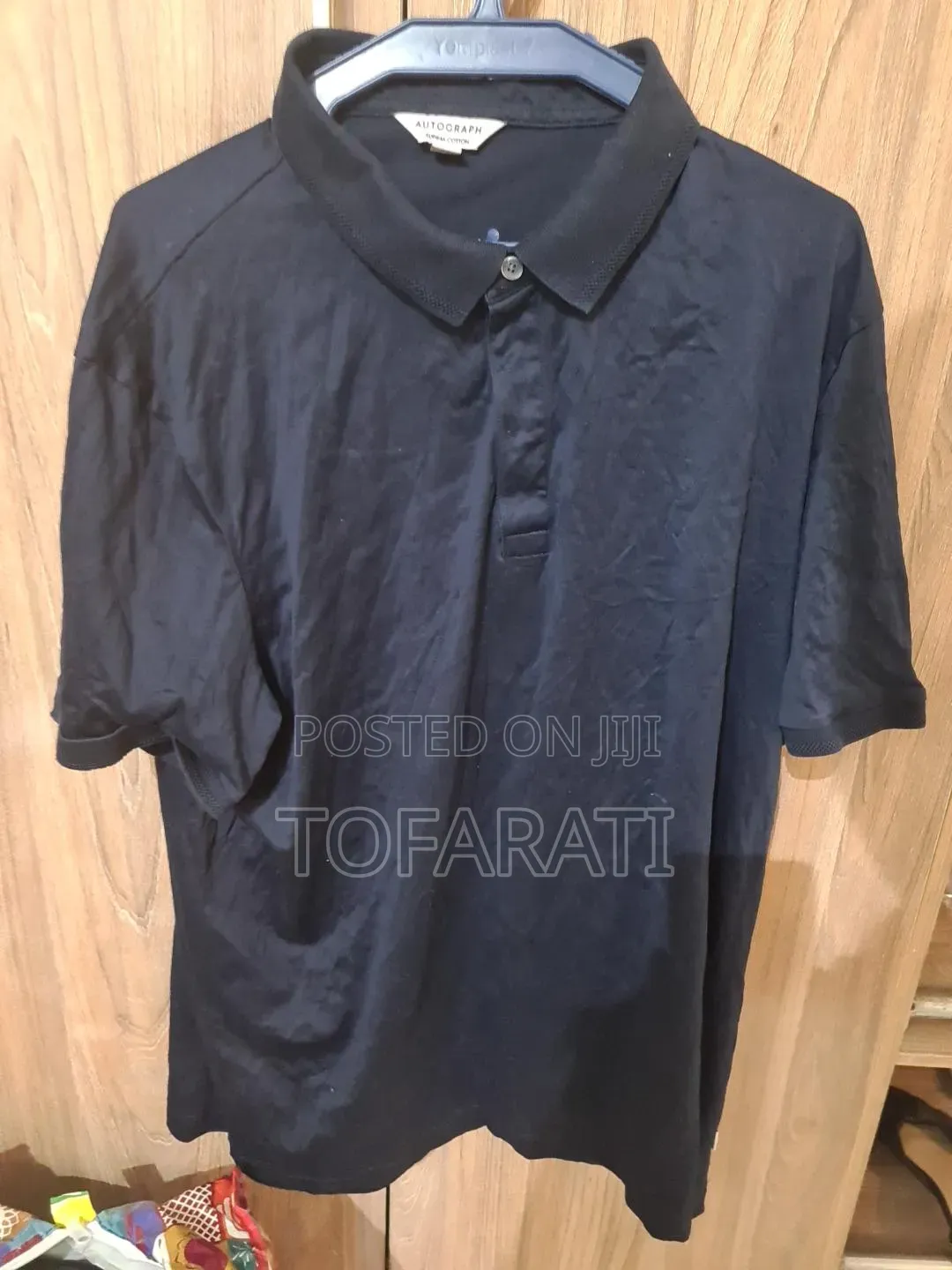 Autograph Supima Cotton Men's Black Polo Shirt