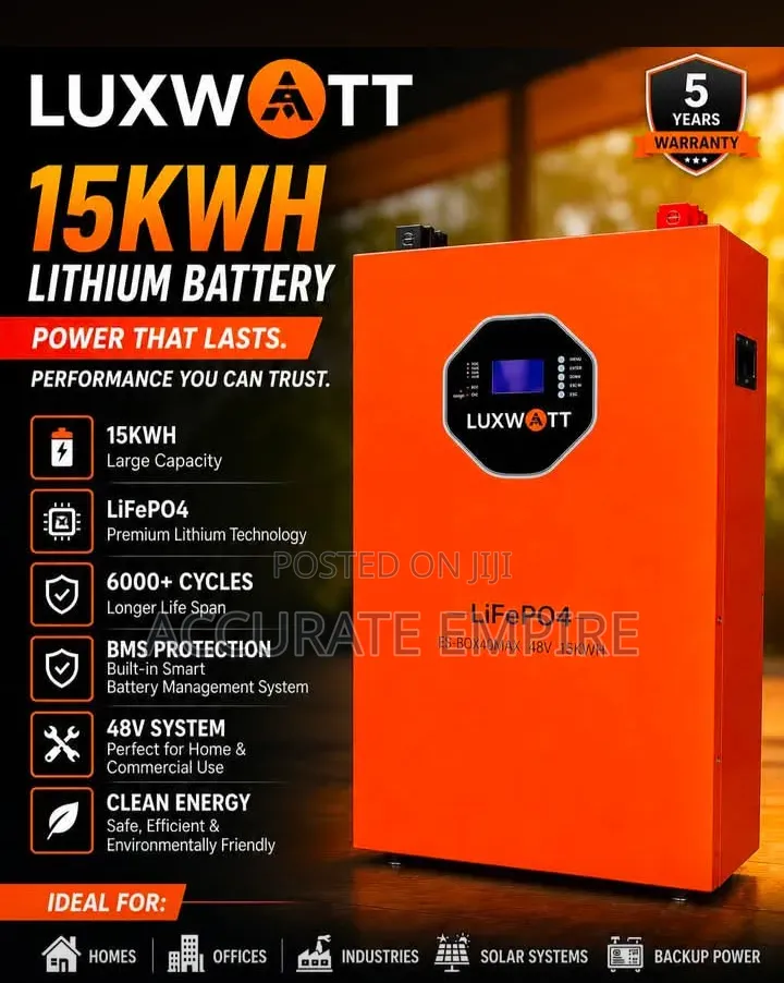 Luxwatt 15kWh 48V LiFePO4 Lithium Solar Battery