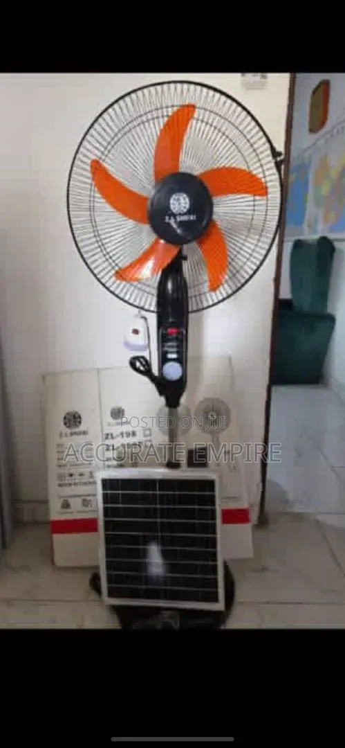 Brand New Rechargeable Solar Fan With LED Light