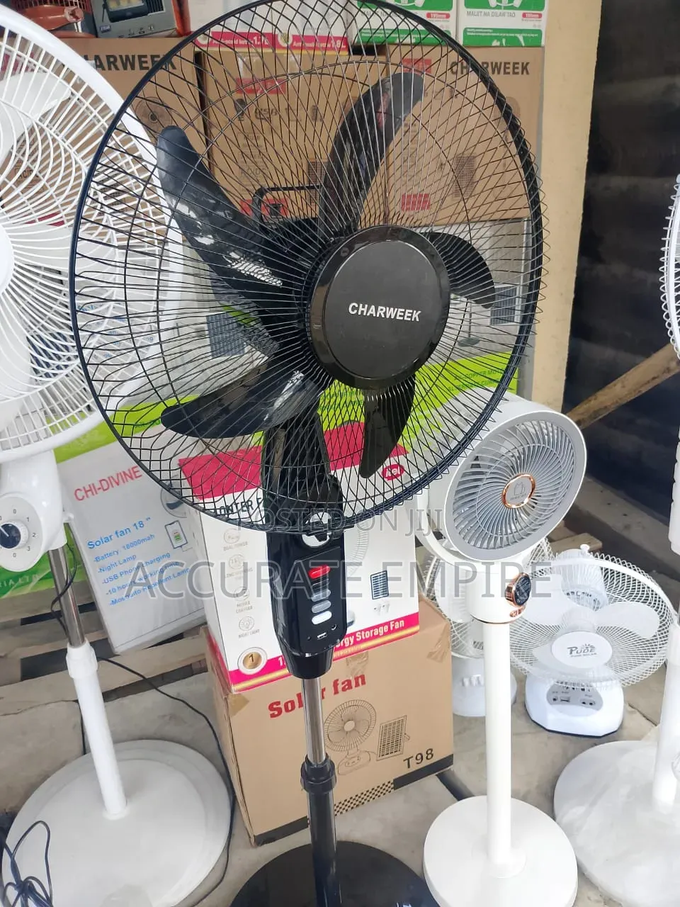 Brand New Rechargeable Solar Fan With LED Light