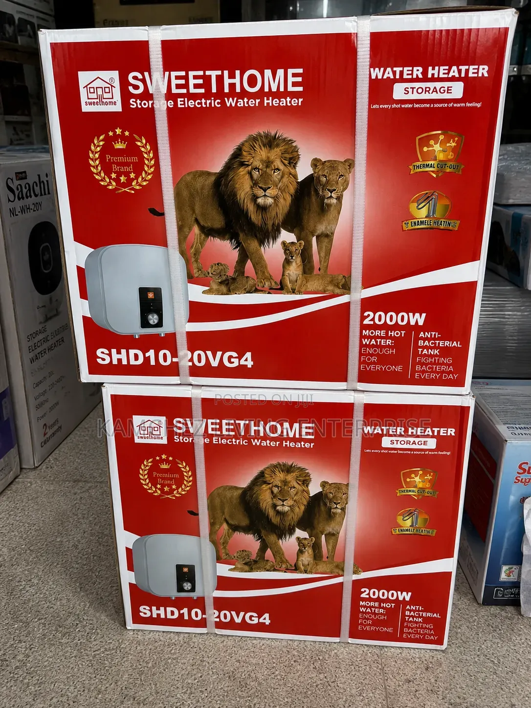 SWEETHOME 15liters Electric Water Heater Tiger Red