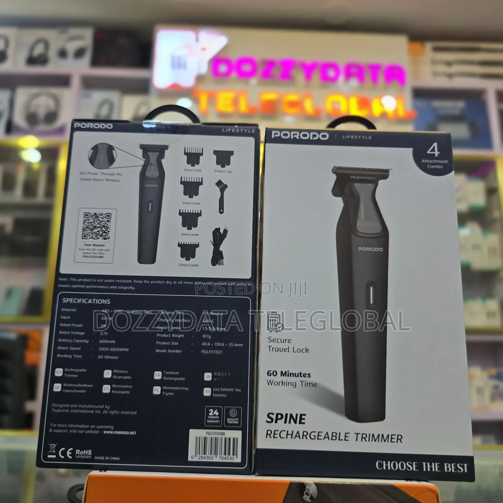 Porodo Lifestyle Spine Rechargeable Trimmer