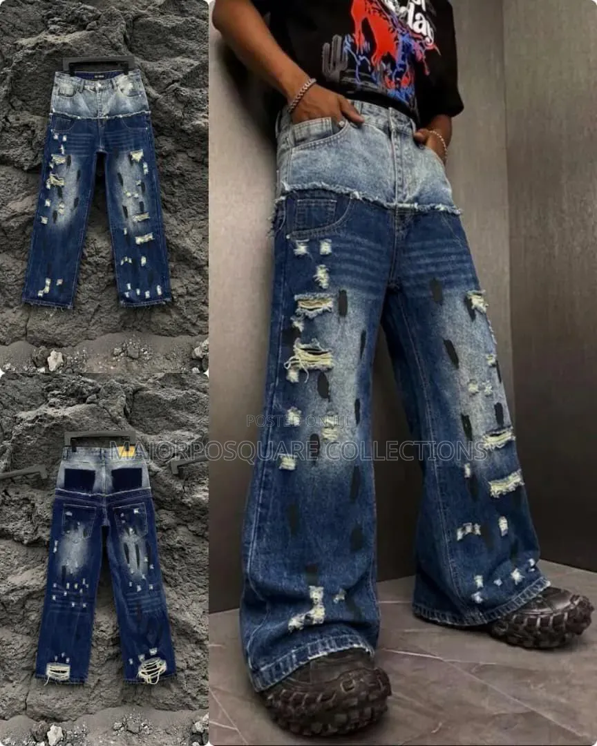 Ladies Big Baggy Jeans Trousers