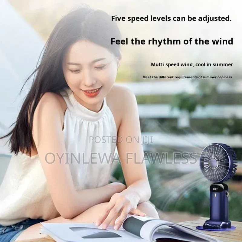 High-Power Mini Handheld Air Cooler Rechargeable Fan