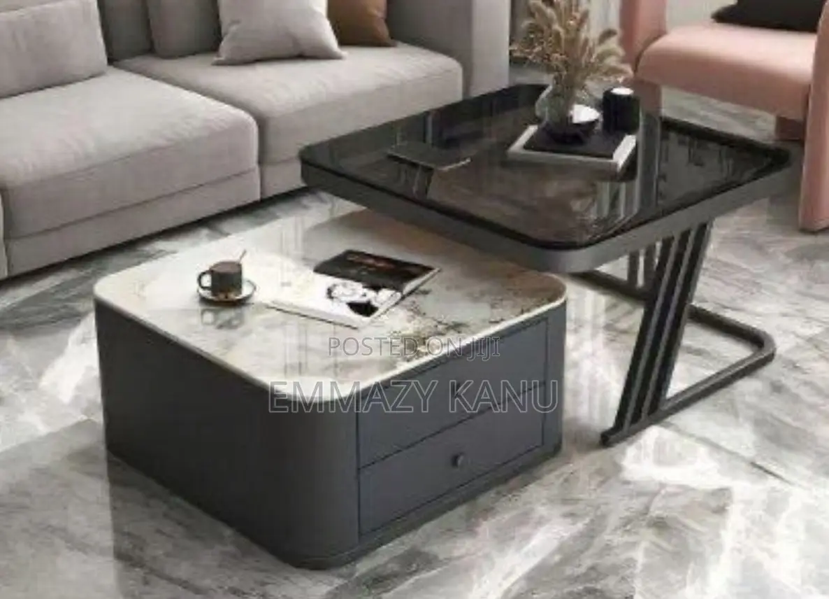Modern Luxury Center Table With Lift-Top Storage Drawers